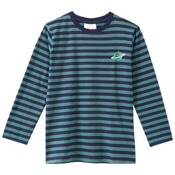 2 Jungen Langarmshirts mit Print