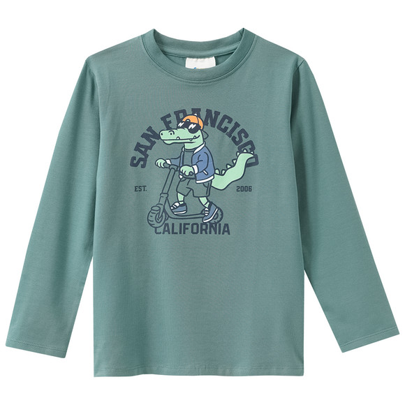 2 Jungen Langarmshirts mit Print