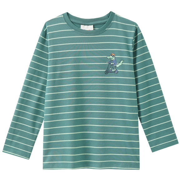 2 Jungen Langarmshirts mit Print