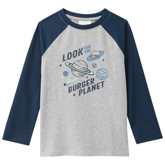 2 Jungen Langarmshirts mit Raglanärmeln
