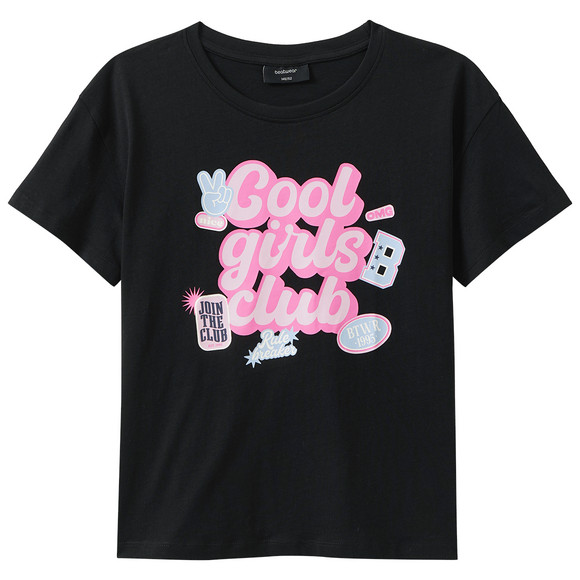 Mädchen T-Shirt mit Neon-Print