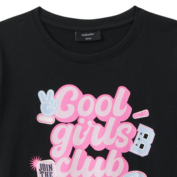 Mädchen T-Shirt mit Neon-Print