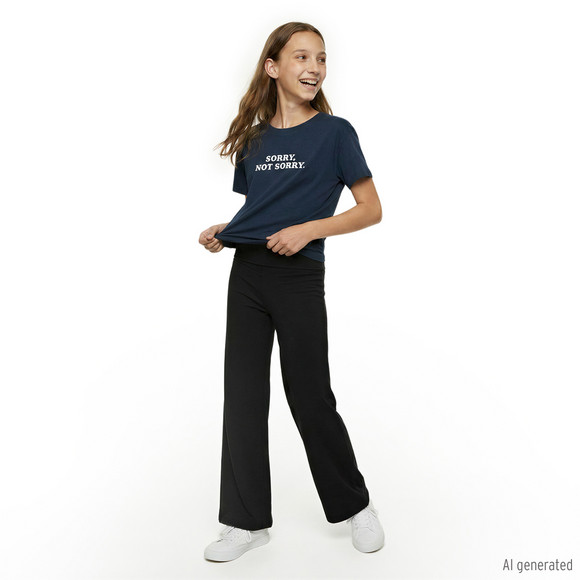 Mädchen Wide-Leg-Hose mit Elastikbund