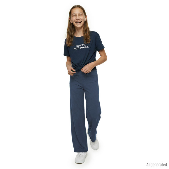 Mädchen Wide-Leg-Hose mit Elastikbund