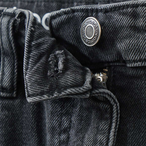 Mädchen Wide-Leg-Jeans mit verstellbarem Bund