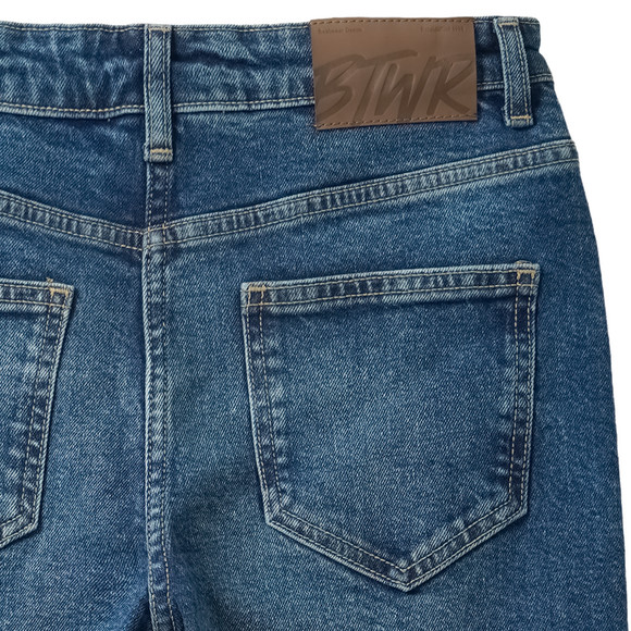 Mädchen Wide-Leg-Jeans mit verstellbarem Bund