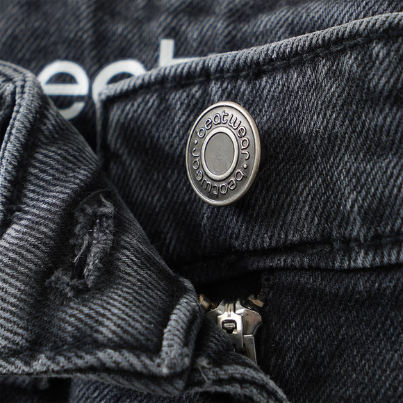 Mädchen Mom-Fit-Jeans mit verstellbarem Bund