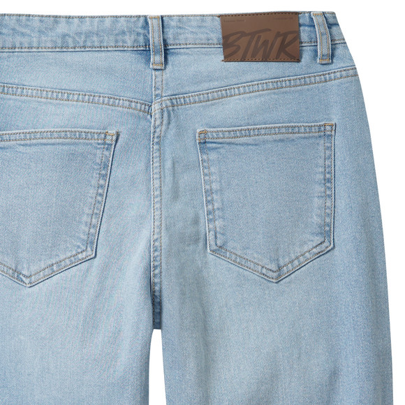 Mädchen Mom-Fit-Jeans mit verstellbarem Bund
