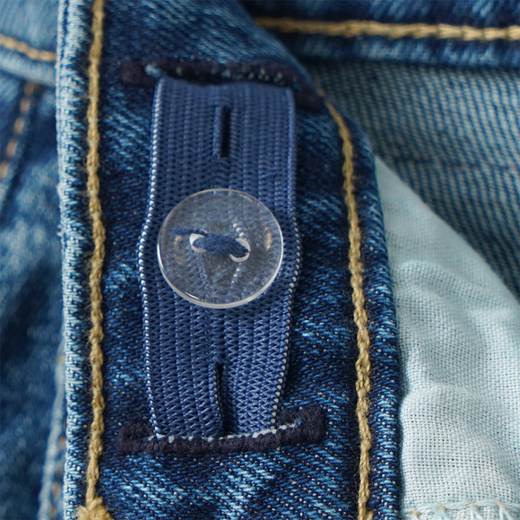 Mädchen Mom-Fit-Jeans mit verstellbarem Bund
