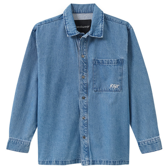 Jungen Jeanshemd in Used-Waschung
