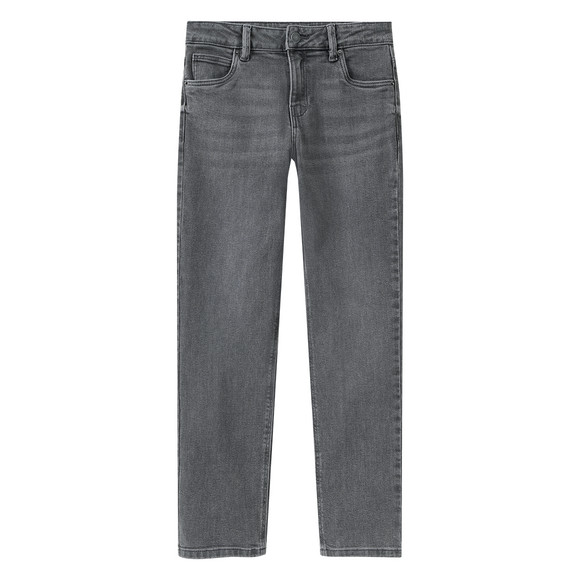 Jungen Slim-Jeans mit verstellbarem Bund grau