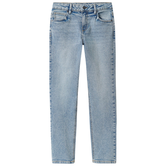 Jungen Slim-Jeans mit verstellbarem Bund hellblau