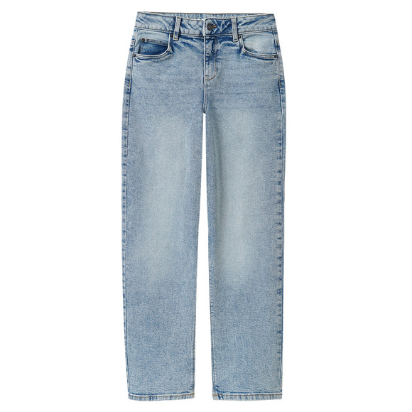 Jungen Straight-Jeans mit verstellbarem Bund hellblau