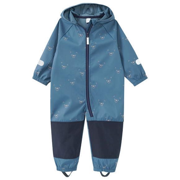 Baby Softshelloverall mit Bär-Allover