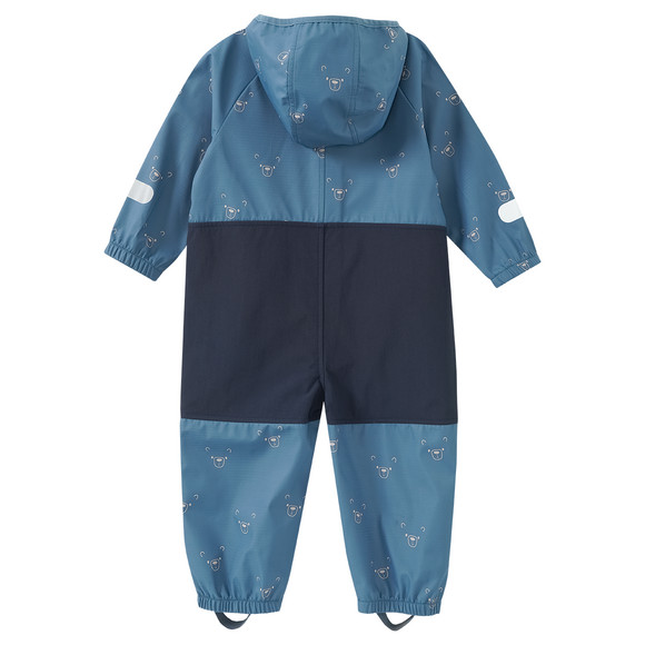 Baby Softshelloverall mit Bär-Allover