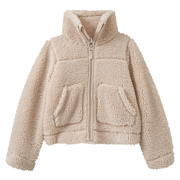 Mädchen Teddyjacke mit Kapuze