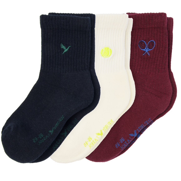 3 Paar Jungen Socken mit Stickerei