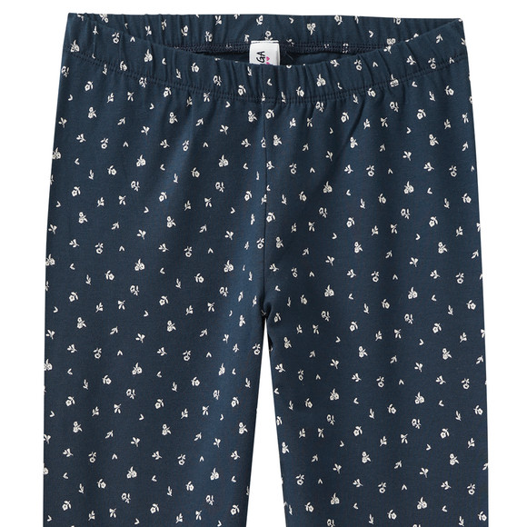 Mädchen-Leggings mit Blumen-Motiven allover