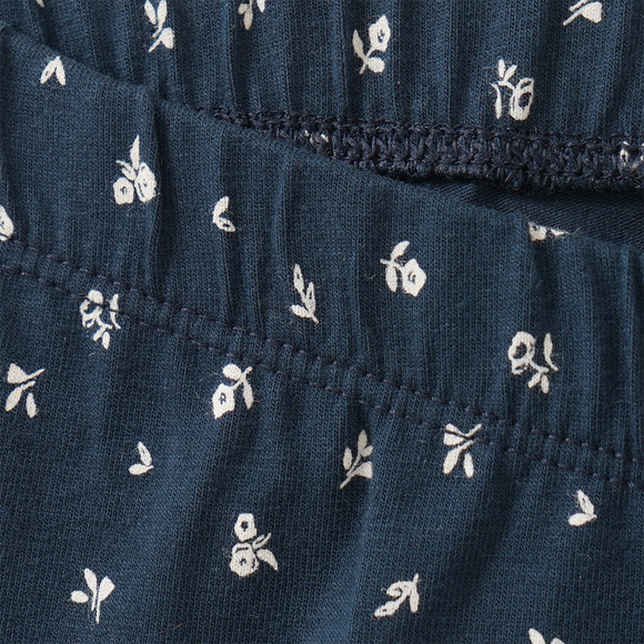 Mädchen-Leggings mit Blumen-Motiven allover