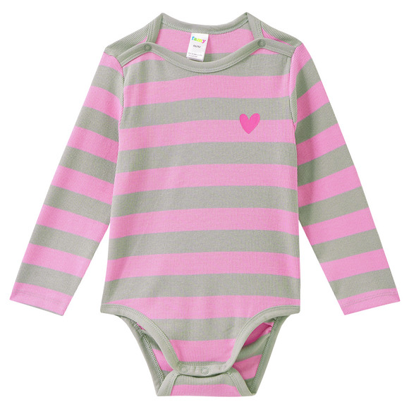5 Baby Bodys mit Rippstruktur