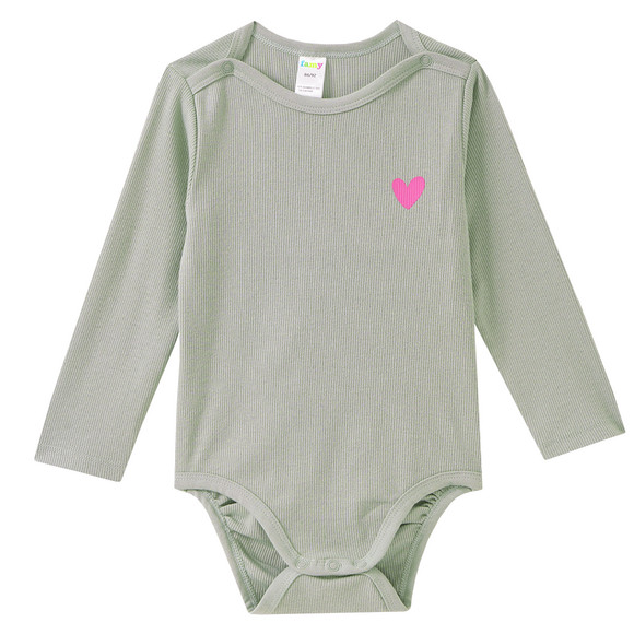 5 Baby Bodys mit Rippstruktur