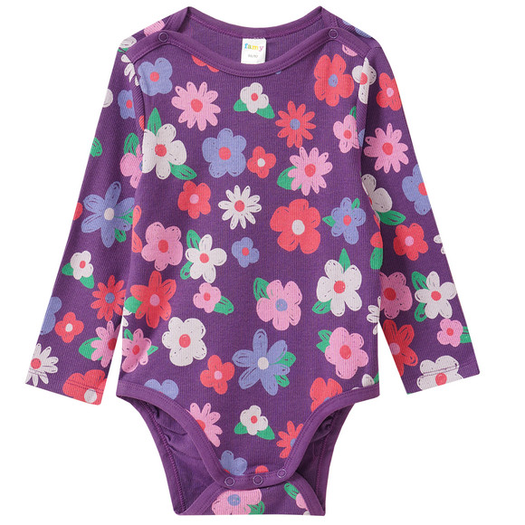 5 Baby Bodys mit Rippstruktur