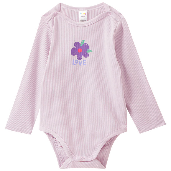 5 Baby Bodys mit Rippstruktur