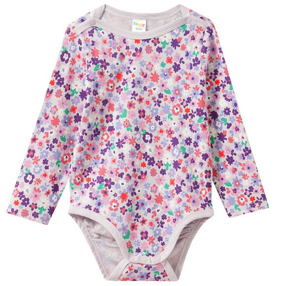 5 Baby Bodys mit Rippstruktur