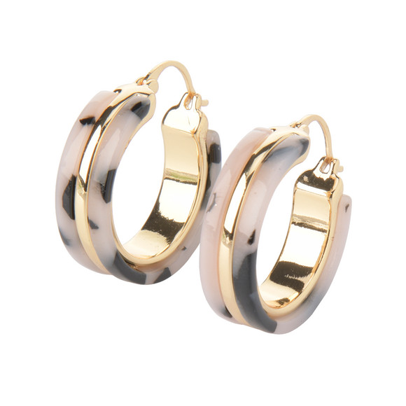 Damen Creolen zweifarbig