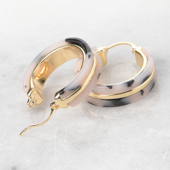 Damen Creolen zweifarbig