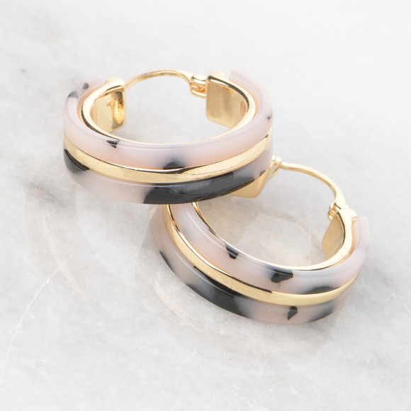 Damen Creolen zweifarbig