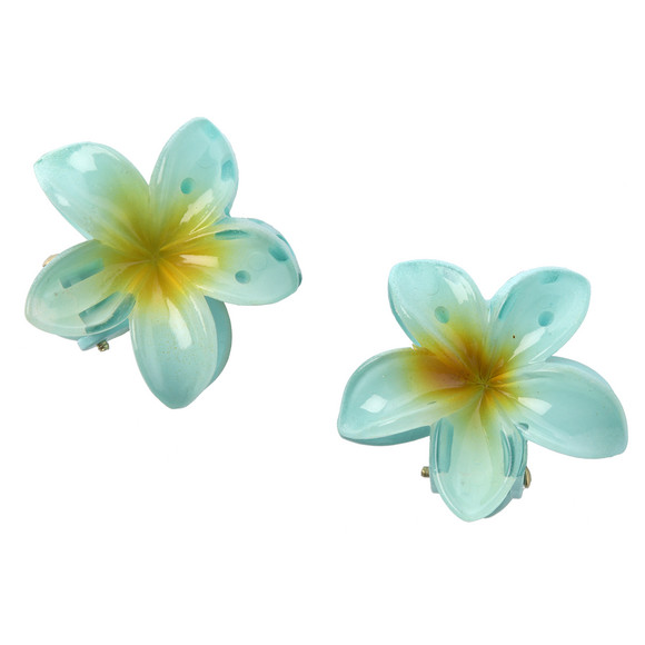 2 Haarklammern im Blüten-Design
