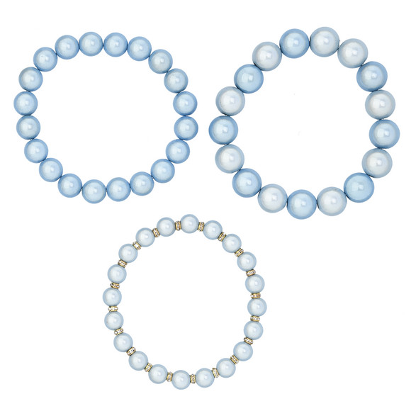 3 Damen Armbänder in Perlen-Form