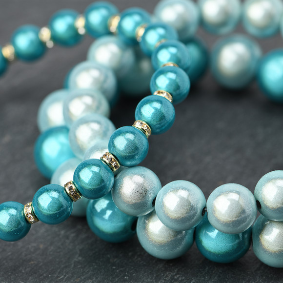 3 Damen Armbänder in Perlen-Form