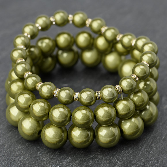 3 Damen Armbänder in Perlen-Form