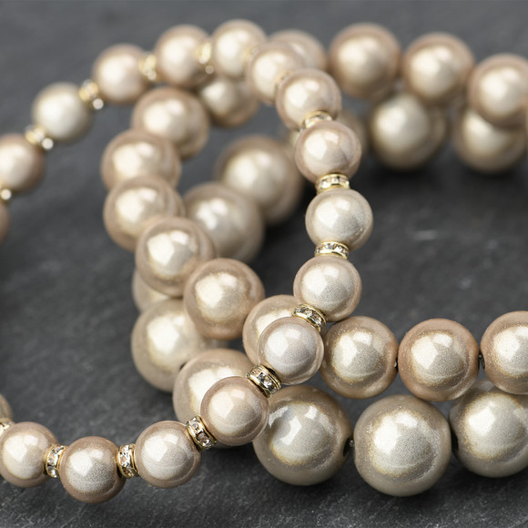 3 Damen Armbänder in Perlen-Form