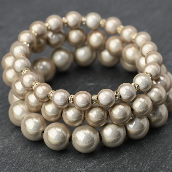 3 Damen Armbänder in Perlen-Form