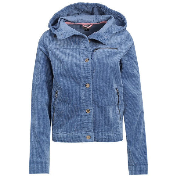 Damen Cordjacke mit Kapuze