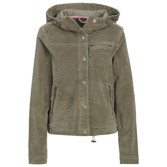 Damen Cordjacke mit Kapuze