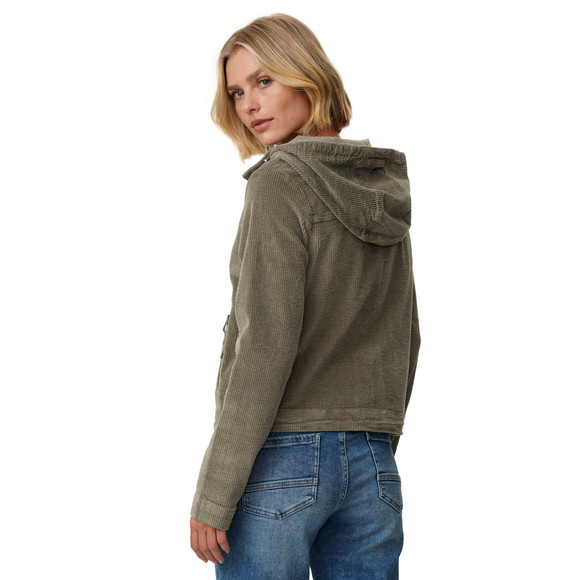 Damen Cordjacke mit Kapuze
