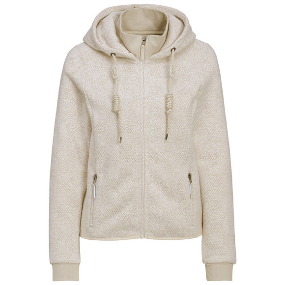 Damen Strickfleece-Jacke mit Kapuze