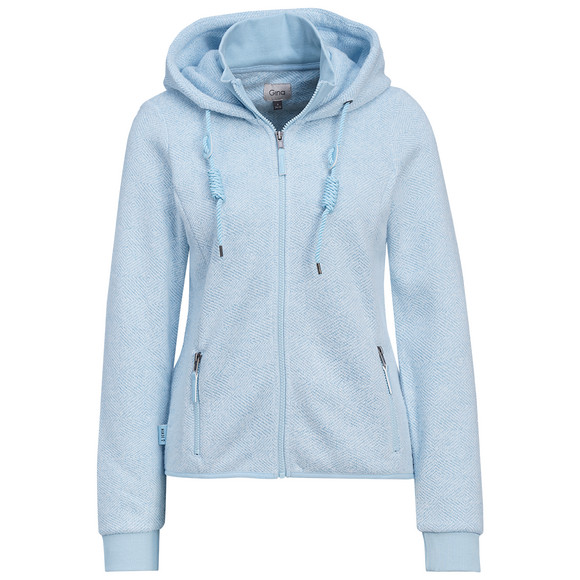 Damen Strickfleece-Jacke mit Kapuze