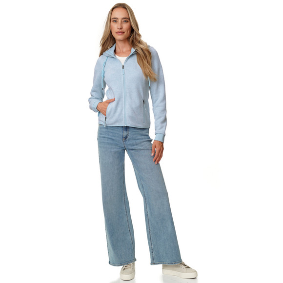 Damen Strickfleece-Jacke mit Kapuze