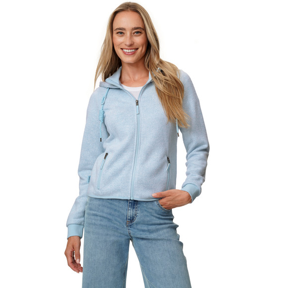 Damen Strickfleece-Jacke mit Kapuze