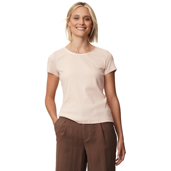 Dames-T-shirt van fijnrib