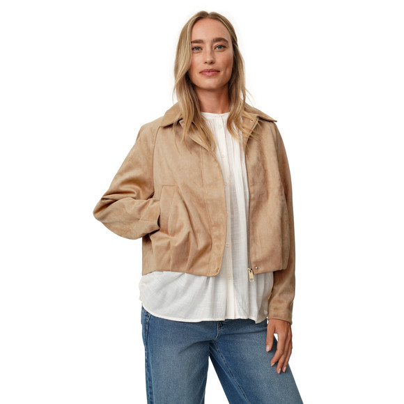 Damen Jacke in Veloursleder-Optik
