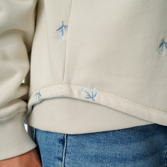 Damen Hoodie mit Stickerei