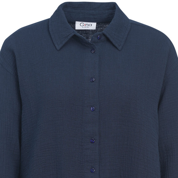 Damesblouse van mousseline in effen kleur