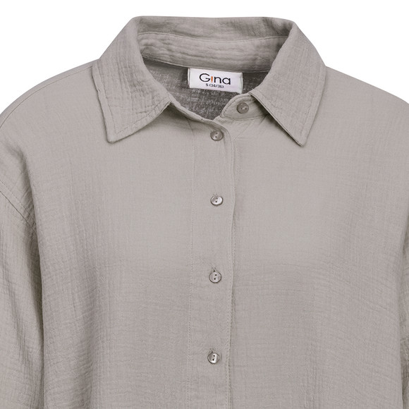 Damesblouse van mousseline in effen kleur