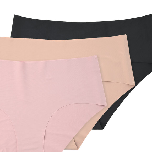 3 naadloze damesslips van microvezel